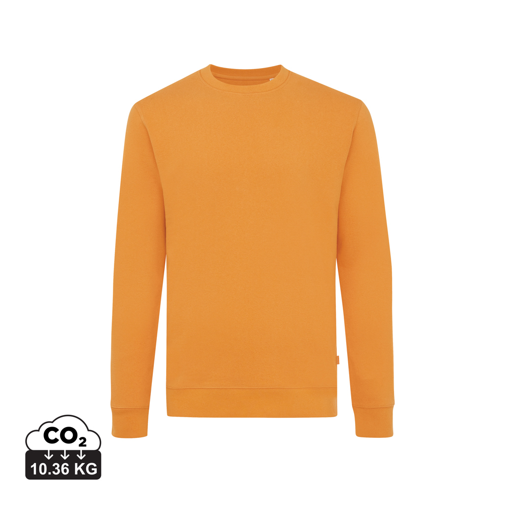 Pull promotionnel unisexe coton recyclé 340g Iqoniq Zion sundial orange